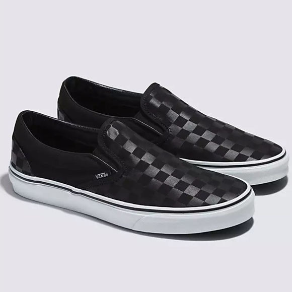 Vans WMNS Classic Slip-On (Checkerboard)Black/BlackVN000EYE276Sneakers